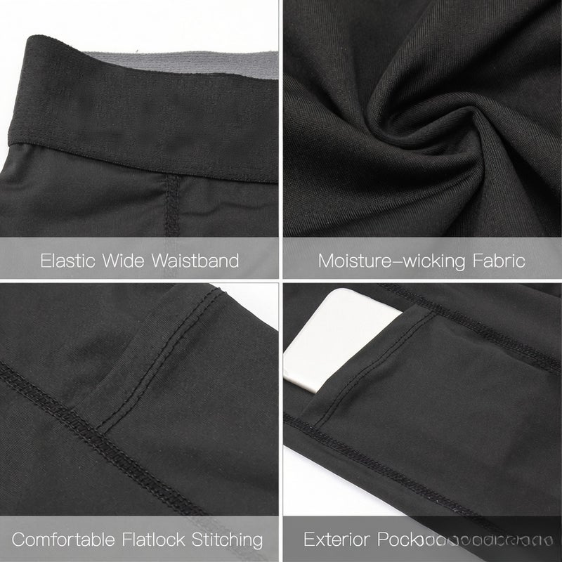 3 Pack Men Sports Shorts Active Workout Underwear with Pocket - Image 5