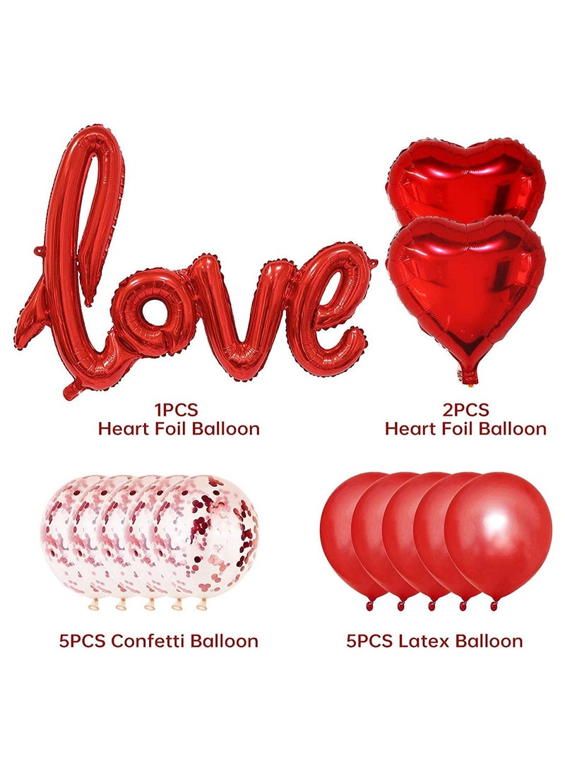 Highland Red Love Heart Balloon Valentine Anniversary Wedding Decorations  - Image 3