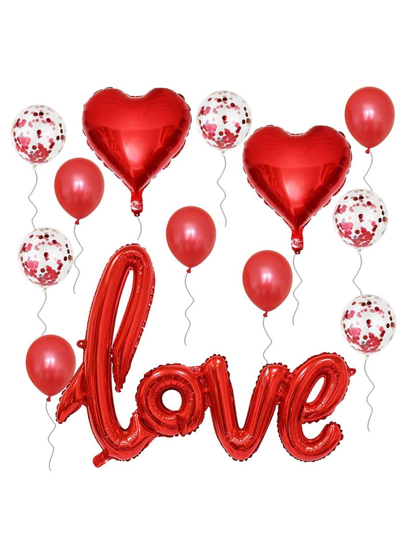 Highland Red Love Heart Balloon Valentine Anniversary Wedding Decorations  - Image 1