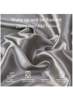 Donetella Satin Pillowcases 2-Pcs Soft And Silky Pillow Cover For Hair And Skin Care With Envelope Closure (Without Pillow Insert),Grey  - Image 4