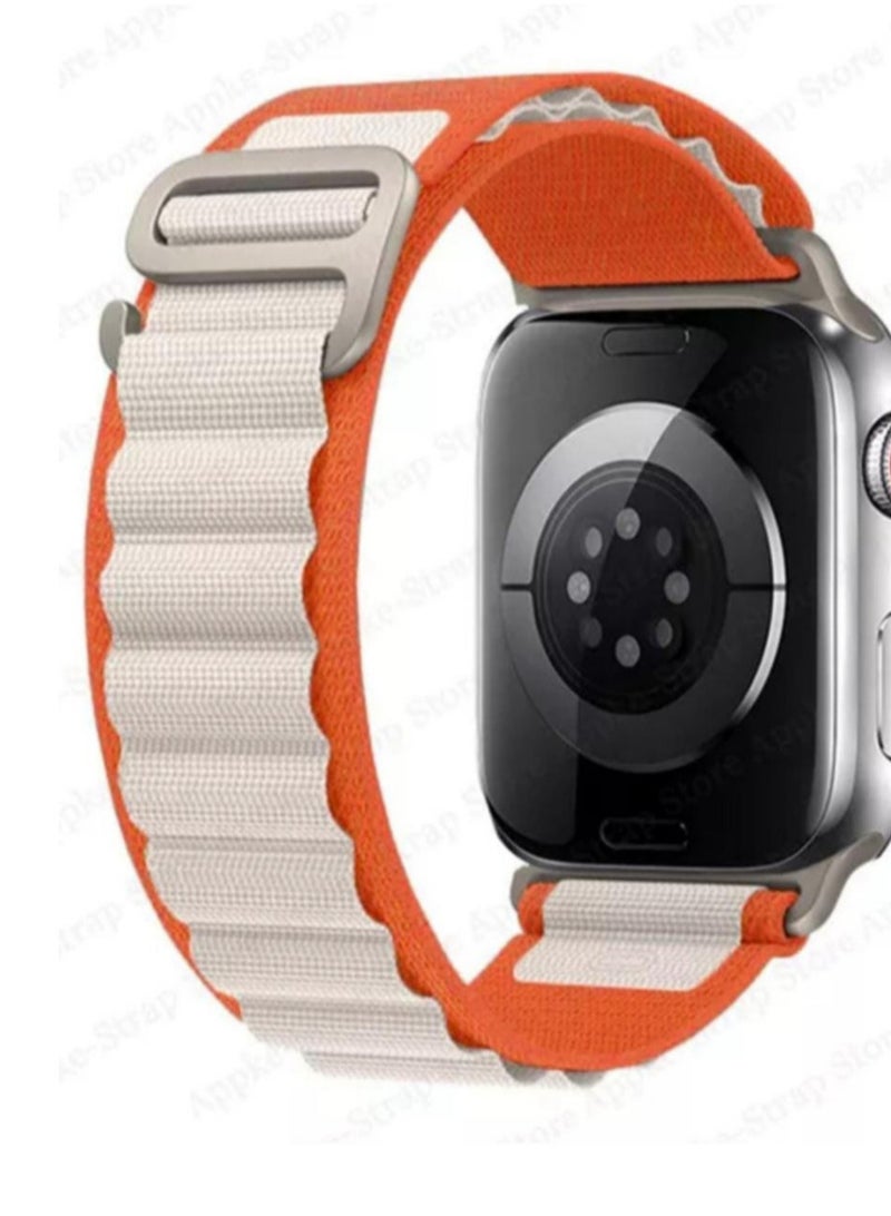 Replacement band for Apple Watch  orange and white  size 42