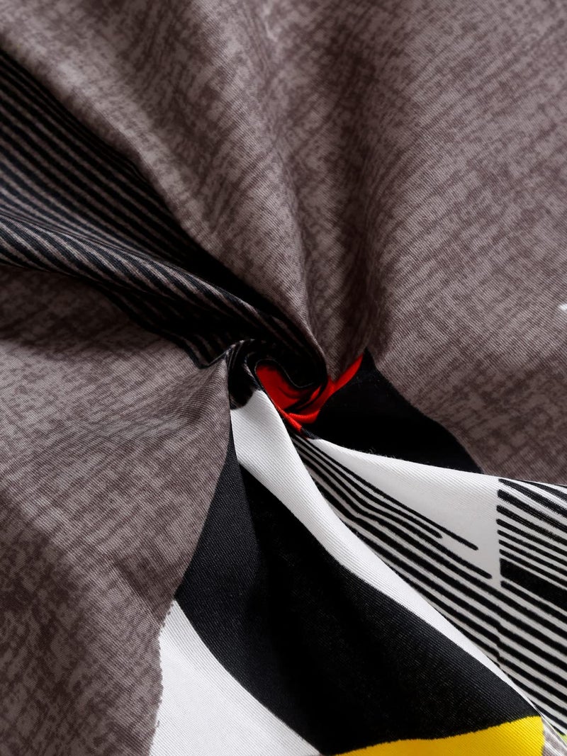 Fashion String 144 TC Microfibre Grey Single Bedsheet with 1 Pillow Cover - Image 4