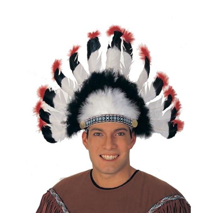 Rubies Feather Headdress Costume Accessory for Adults Unisex No Size - Image 1