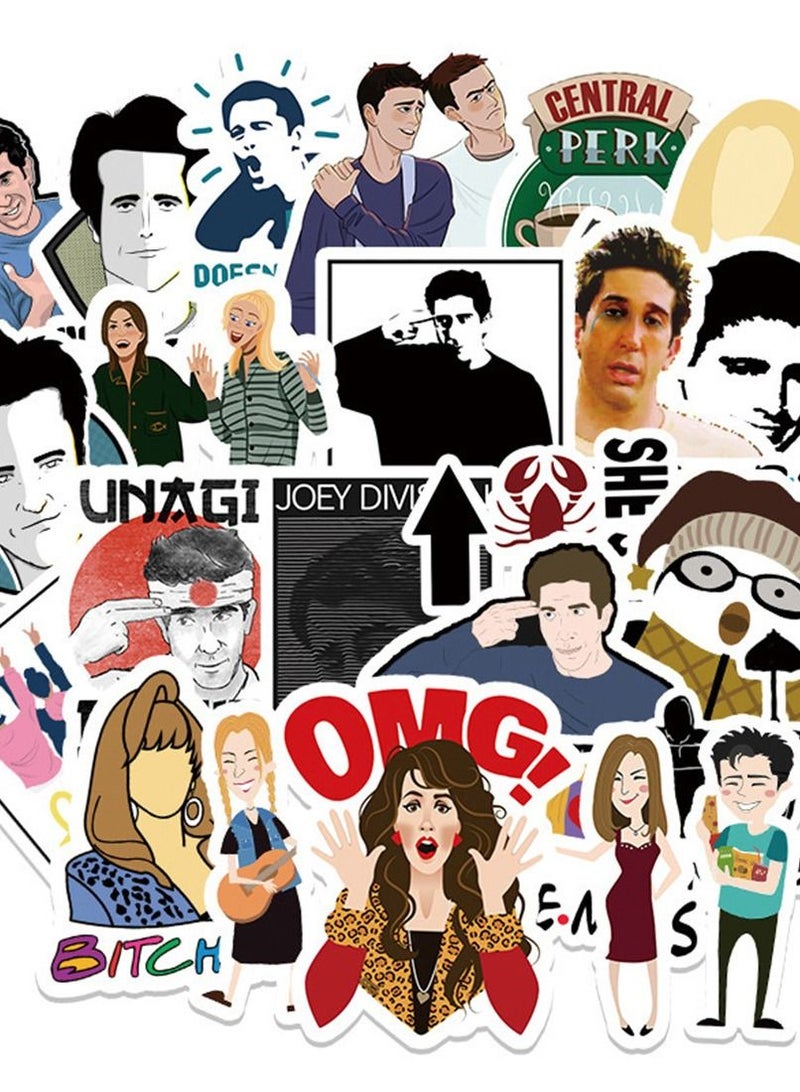 general 50-Piece Friends Cute Vinyl Waterproof Sticker - Image 1