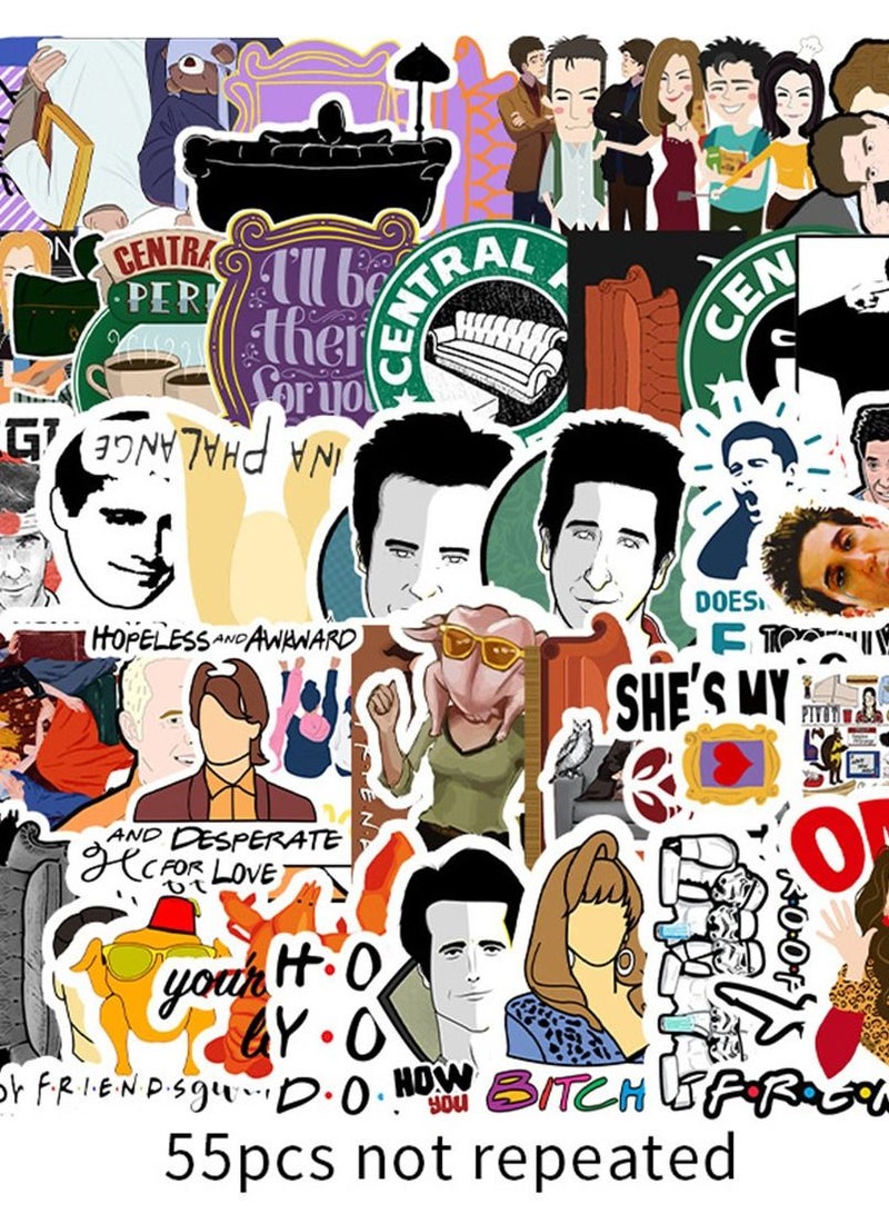 general 50-Piece Friends Cute Vinyl Waterproof Sticker - Image 2