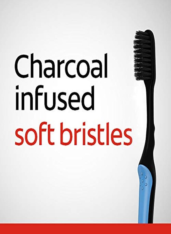 Colgate Slimsoft Floss-Tip Charcoal Toothbrush, Soft (4 Count) - Image 2