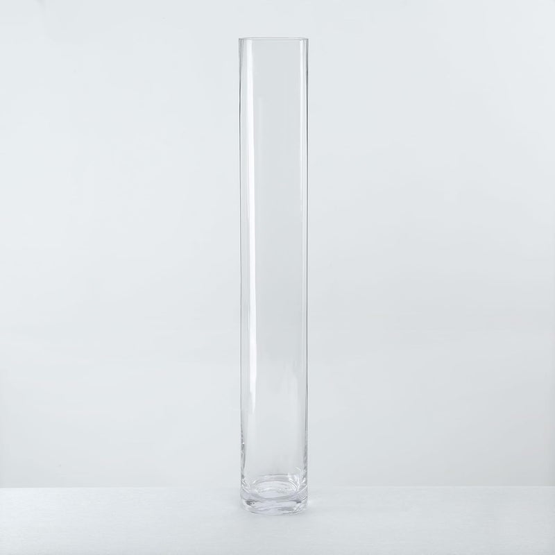 CYS EXCEL Glass Cylinder Vase Floating Candle Holder Flower Vase Decorative Centerpiece for Home or Wedding 10.2 cm Wide x 71.1 cm Tall Pack of 1 - Image 1