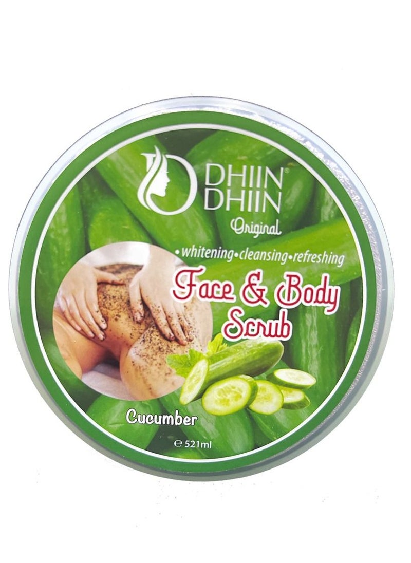 DHIIN DHIIN FACE & BODY CUCUMBER SCRUB 521ML  - Image 3