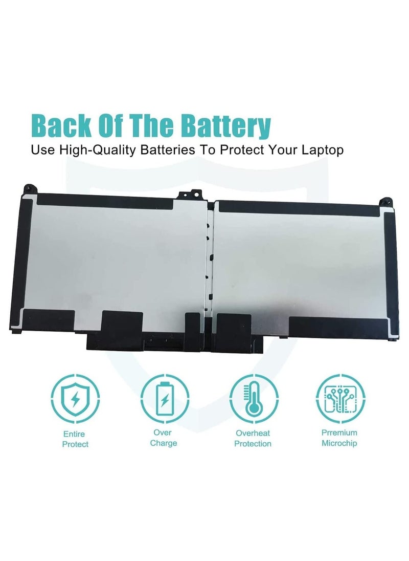MXV9V Laptop Battery Replacement For Dell Latitude 5300 E5300 5310 E5310 7300 E7300 7400 E7400 Latitude 5300 5310 2-in-1 Series Notebook 5VC2M 05VC2M 829MX 0829MX 7.6V 60Wh 7500mAh