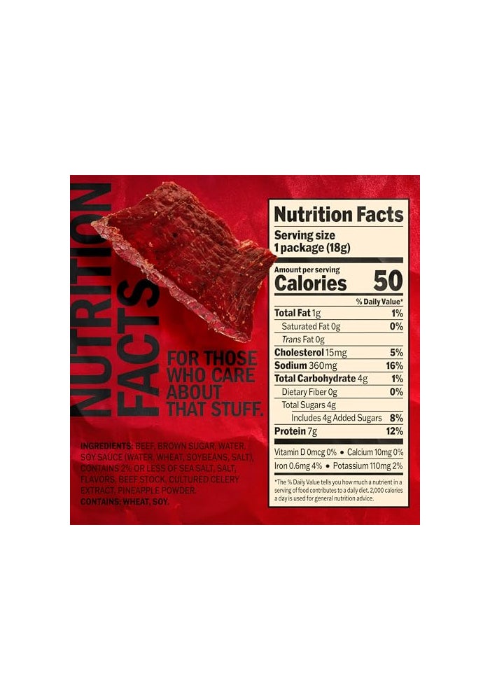 Jack Link's Jack Links Teriyaki Beef Jerky Multipack  5 Pack 0625 oz Bags  Ready to Eat Real Meat Protein Snacks  7g Protein per Serving  Made with 100 Real Beef - Image 5