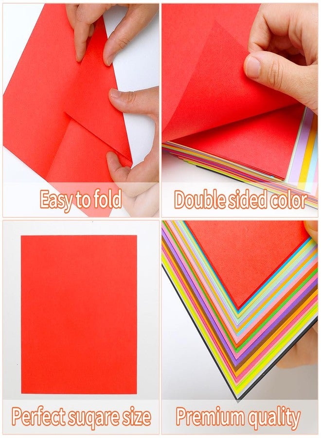 IOOLEEM White Origami Paper, 1000 Sheets, 6 Inch Square, Double Sided Colored Paper for DIY Crafts - Image 4