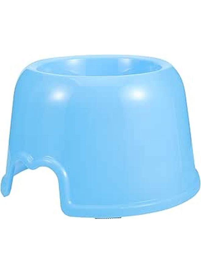 Blue Plastic Pet Feeder Bowl for Dogs Cats Rabbits Small Animals - Image 1