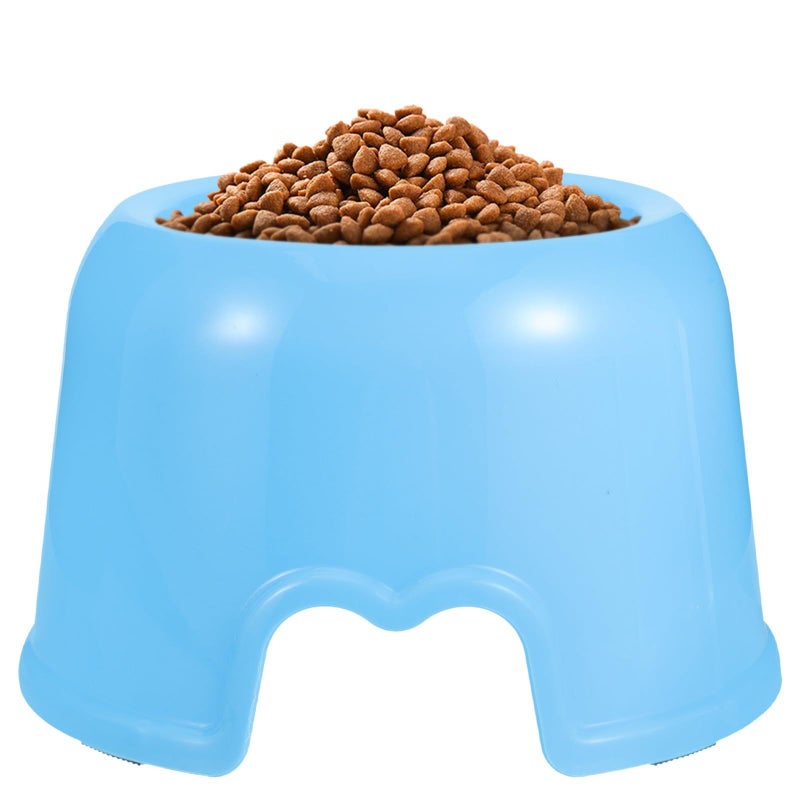 Blue Plastic Pet Feeder Bowl for Dogs Cats Rabbits Small Animals - Image 4