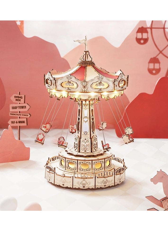 ROKR 3D Wooden Puzzle Swing Ride DIY Music Box  - Image 1