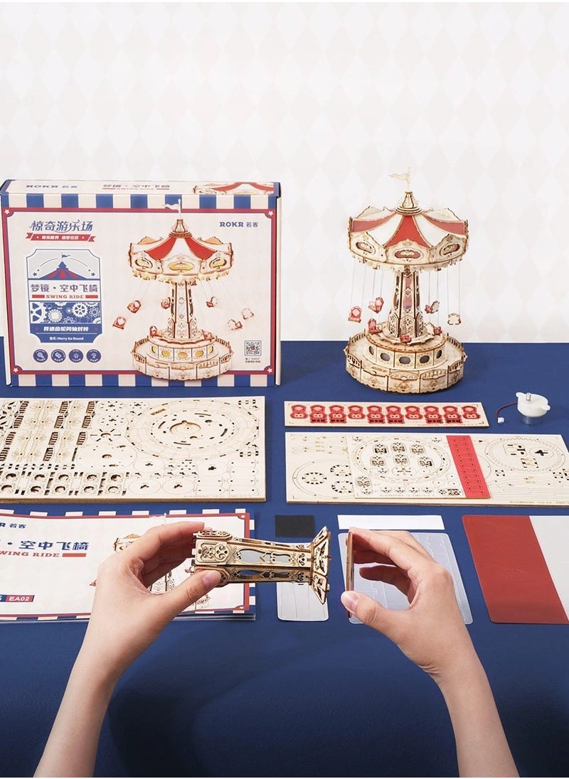 ROKR 3D Wooden Puzzle Swing Ride DIY Music Box  - Image 4