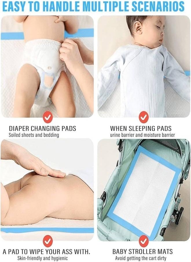 iMissiu Baby Changing Mats, 100 Pack Disposable Bed Pads,Waterproof Diaper Changing Pad,Leak-Proof Underpads  - Image 4