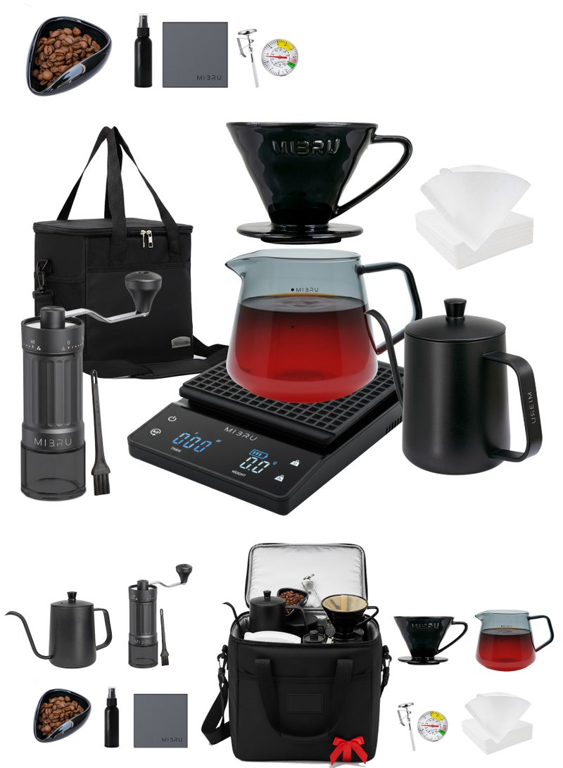 ميبرو طقم تحضير القهوة مجموعة من 11 قطع مكينة الة قهوة الاحترافية - Image 1