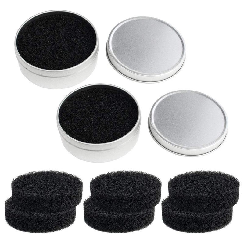 Nydotd 8pcs Makeup Brush Cleaner set  2 Pack Makeup Brush Cleaner with 6pcs Replacement Sponge Dry Makeup Brushes Cleaner Sponge Eye Shadow or Blush Color Removal Quickly Switch to Next Color