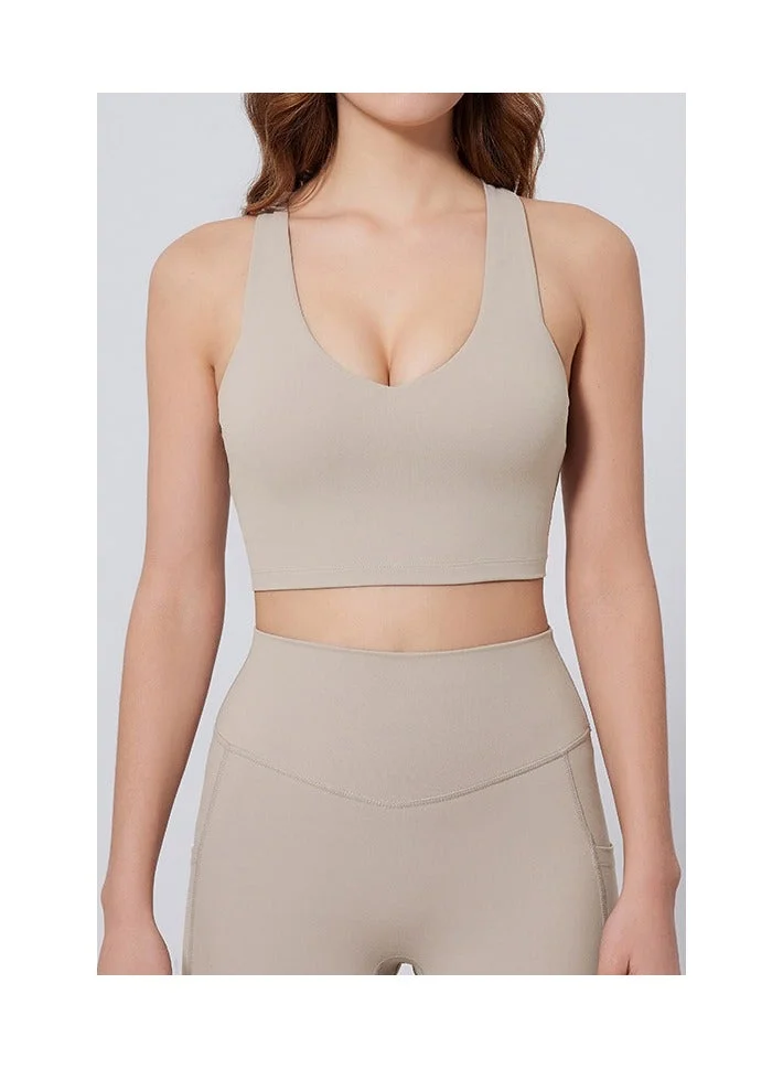 SVL SVL Active Aura Bra with Removable Pads Almond