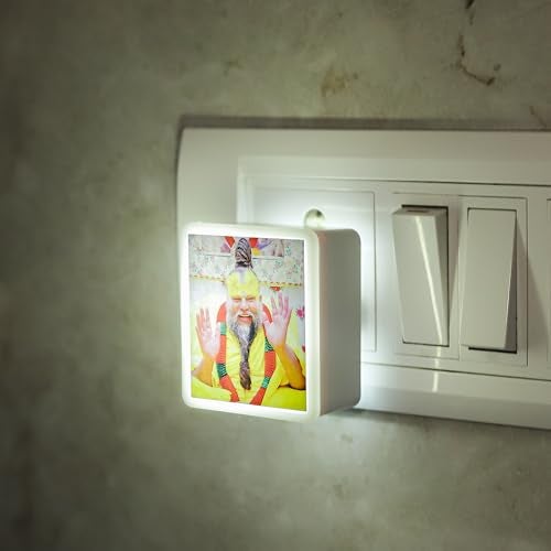 Lexton Premanand ji maharaj | LED Night Lamp Light with 2 Pin Socket | 0.5 Watt, 230V Lamp for Spiritual Ambiance, Home Decoration | (Warm White, Pack of 1) - Image 2