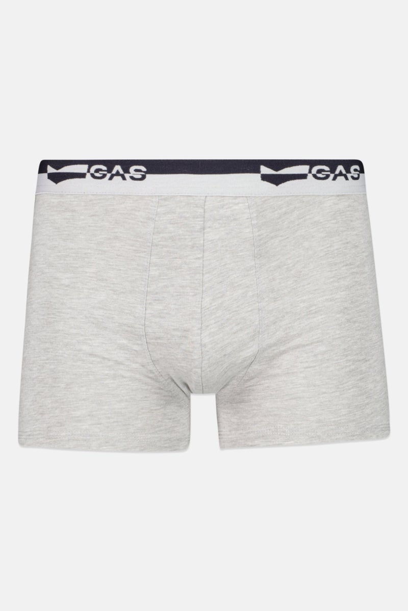 GAS Men Brand Logo Pull On Trunks, Grey  - Image 1
