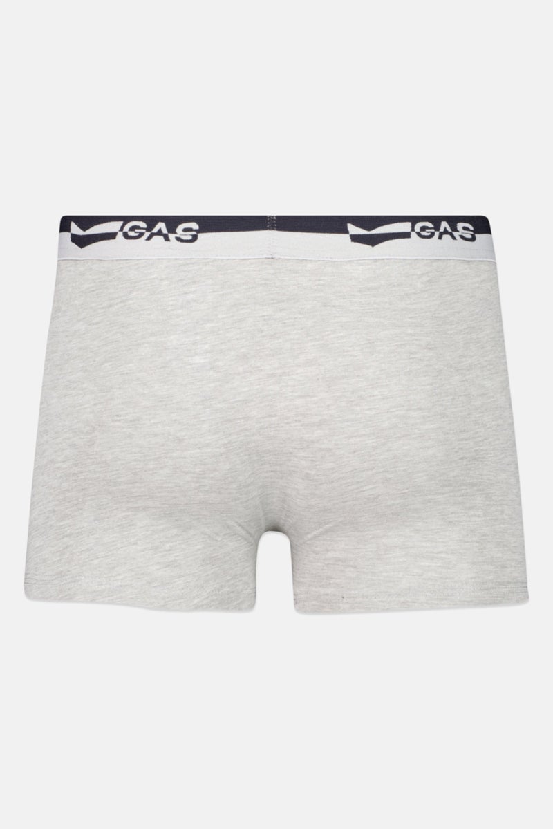 GAS Men Brand Logo Pull On Trunks, Grey  - Image 2