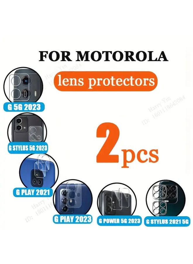 2pcs Tempered Glass Camera Lens Protector for Moto G Play 2021 HD Clear Anti Scratch - Image 1