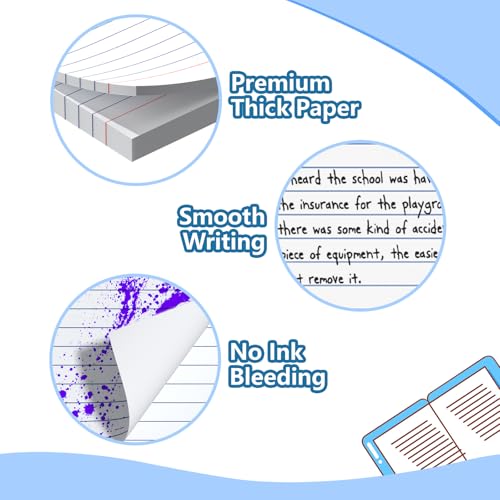 Ciphyfee Index Cards 3x5 Inch With Ring, 300 Count, Ruled White Colored Index Card, 180GSM Flash Cards College Ruled for Students, Teachers, Study Note Card for Office, Home, School, Office - Image 3