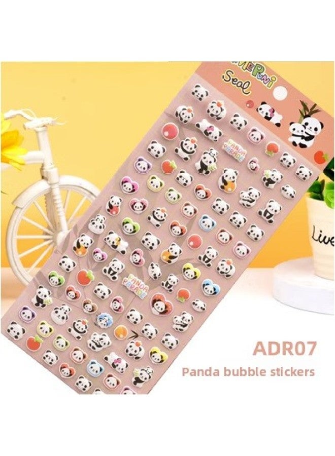 Shanle Ach Children's Stickers Penguin Panda 3D Bubble Stickers Small Patterns Small Animal Stickers Non-Drying Adhesive