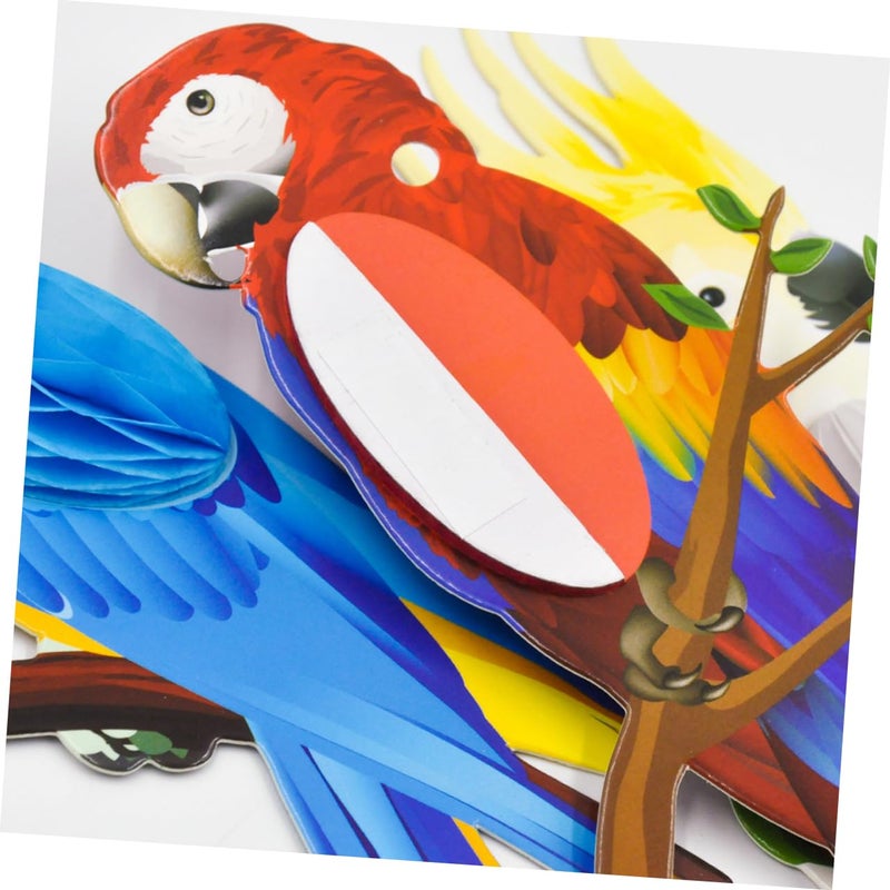 3D Tropical Birds Paper Cutouts Hawaiian Hanging Decorations For Summer Party Background - Image 3