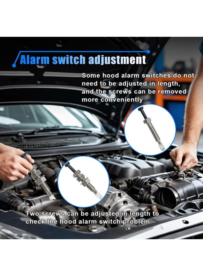 بيوينتي 4 قطع مفتاح دبوس الباب، غطاء محرك السيارة إنذار أمان تلقائي قابل للتعديل لحظي تشغيل وإيقاف 12 فولت تيار مستمر 20 أمبير لصندوق السيارة - Image 3