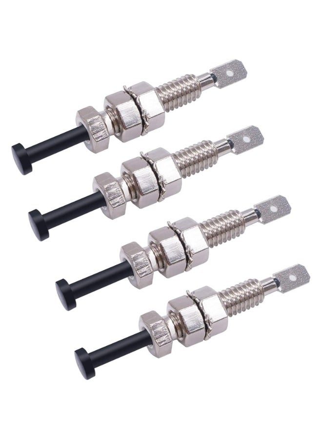 بيوينتي 4 قطع مفتاح دبوس الباب، غطاء محرك السيارة إنذار أمان تلقائي قابل للتعديل لحظي تشغيل وإيقاف 12 فولت تيار مستمر 20 أمبير لصندوق السيارة - Image 1