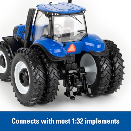 ERTL 132 New Holland T8380 MFWD with Row Crop Dual Rear Tires - Image 5
