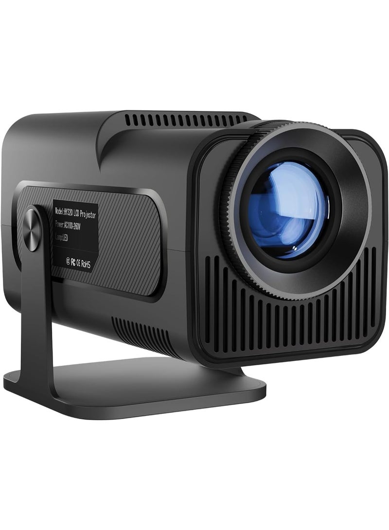 ELTRAZONE HY320 Mini Smart Portable Projector – 4K FHD 1080P with 10000 Lumens Brightness, Auto Keystone Correction, Android 11.0, WiFi 6 & Bluetooth 5.0 – 180° Rotation Design, EU Plug – Compact Home Theater & Entertainment System  - Image 1