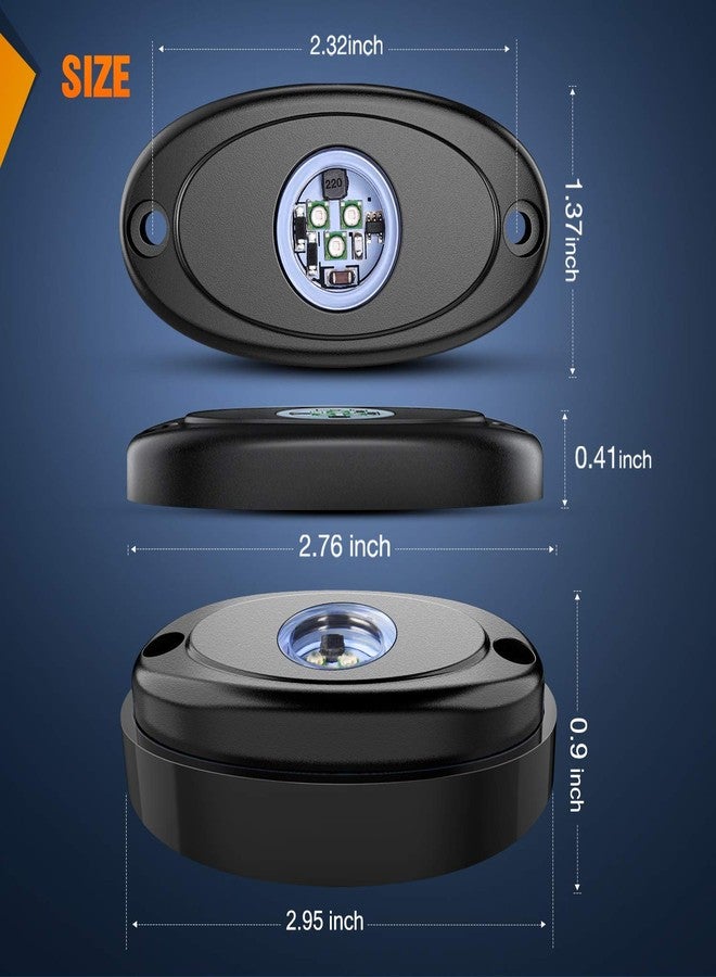 Nilight LED Rock Light Pods Waterproof Under Body Wheel Well Light Exterior Interior Lights for Car Truck Pickups ATV UTV SUV Motorcycle Boat, 4PCS Green - Image 2