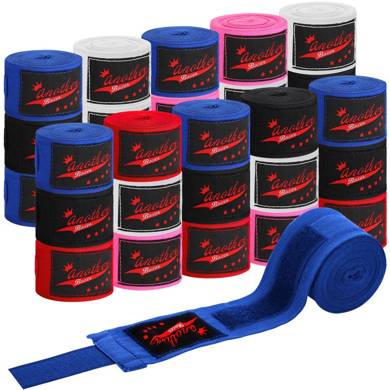 15 Pairs Boxing Wraps for Hand 180 Inch Boxing Hand Wraps Bulk Martial Arts Sports Handwraps for Boxing Kickboxing Mexican Style Hand Wraps for Muay Thai MMA Kickboxing Training Gym Classic Colors