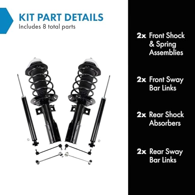 TRQ Front  Rear Suspension Kit Compatible With 20142016 MercedesBenz E250 20102016 E350 2015 E400 20132014 E550 - Image 3