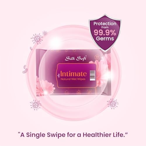 Silk Soft Intimate Wipes Women – 50 Wipes (Pack of 5 x 10) | Menthol & Fragrance Extract | pH Balanced, Alcohol & Paraben Free | Skin-Friendly Daily Hygiene - Image 4