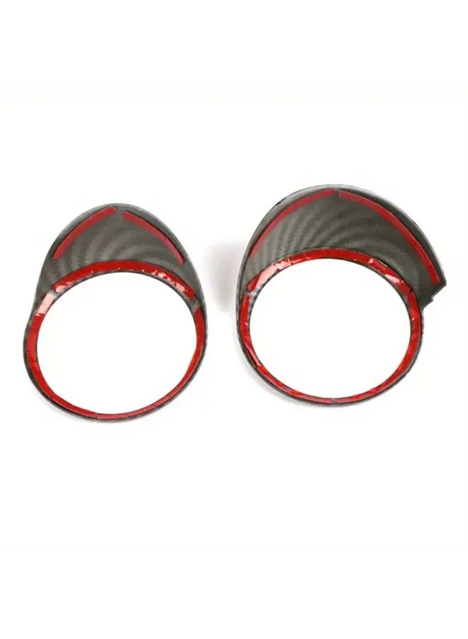 Carbon Fiber Dashboard Air Vent Trim Frame Ring Cover 2Pcs Set - Image 3