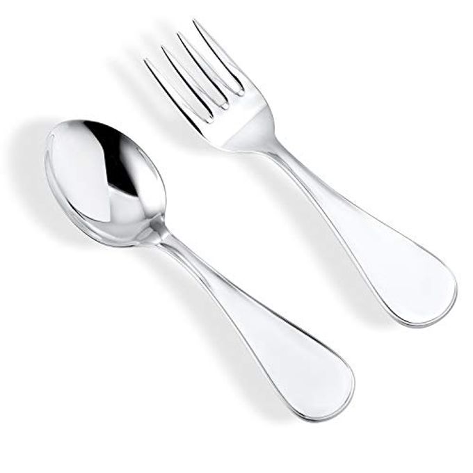 Unicornj Sterling Silver Baby Spoon Wide Keepsake Engraveable Plain - Image 4