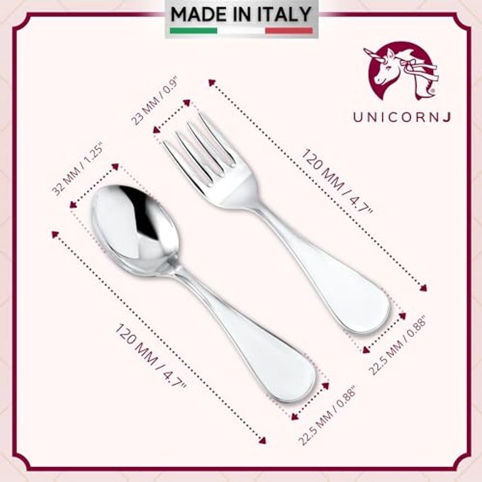 Unicornj Sterling Silver Baby Spoon Wide Keepsake Engraveable Plain - Image 2