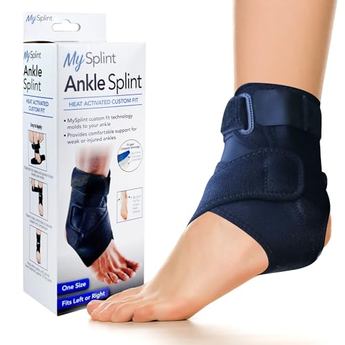 MySplint Custom-Fit Ankle Splint - Heat-Activated, Moldable Thermoplastic Support - Comfortable and Adjustable for Custom Recovery - One Size Fits All - Image 1