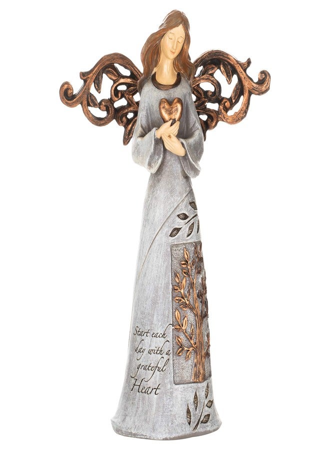 Roman Giftware Inc., Inspirational Heavenly Blessings Collection, 9" H Tree of Life Angel W/Heart,Religious, Inspirational, Durable (6x2x9) - Image 1