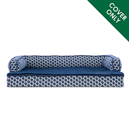 Furhaven Replacement Dog Bed Cover Comfy Couch Plush Dcor SofaStyle Machine Washable Diamond Blue Medium - Image 3