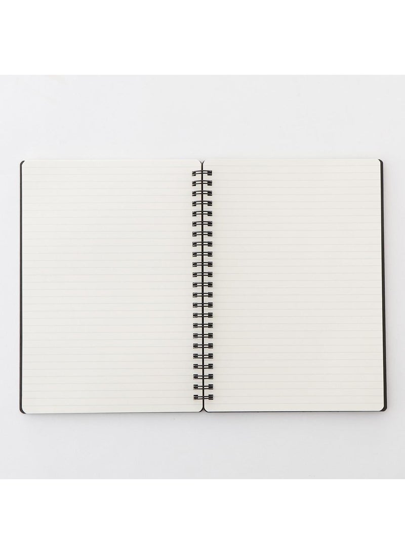 MUJI - High Quality Paper Wired Black A5 Lined Notebook - Image 1
