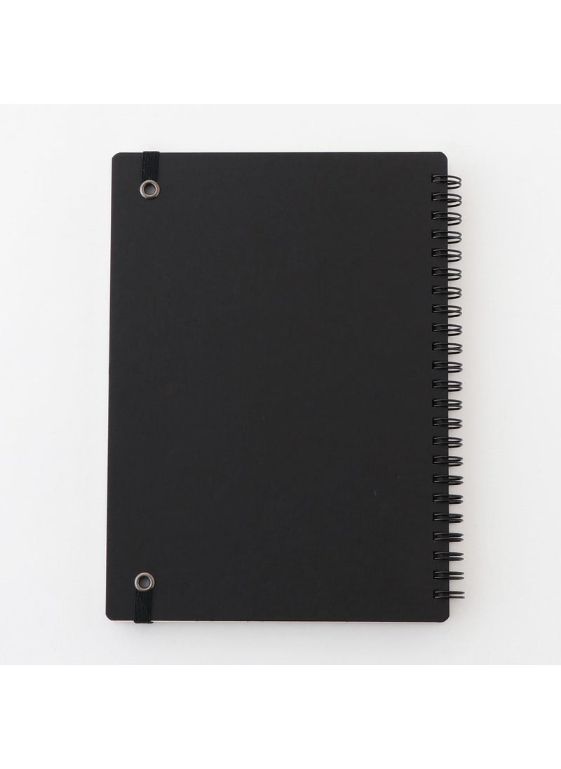 MUJI - High Quality Paper Wired Black A5 Lined Notebook - Image 1