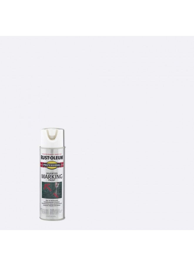 RUST-OLEUM Rust-Oleum, White 2592838 Professional Inverted Marking Spray Paint, 15 oz, 15 Ounce, 15 Fl Oz 
