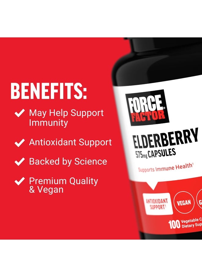 Force Factor - Force Factor, Elderberry, 1,150 mg, 100 Vegetable Capsules (575 mg per Capsule) - Image 1