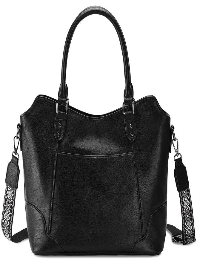 RAVUO Hobo Bag for Women,RAVUO Faux Leather Crossbody Purse Trendy Top Handle Handbags Ladies Shoulder Bags for Shopping Travel Black - Image 1