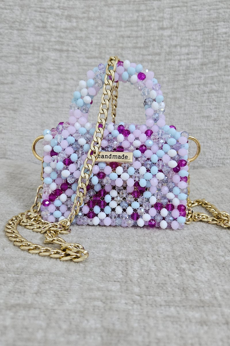 Handmade Crystal beaded bag - Image 3